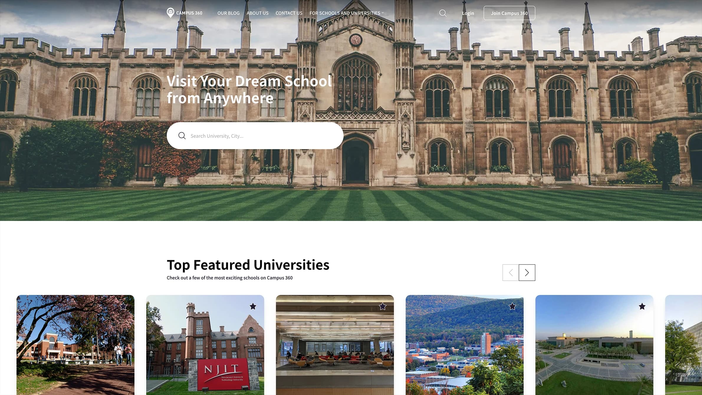 Screenshot of the Campus 360 project